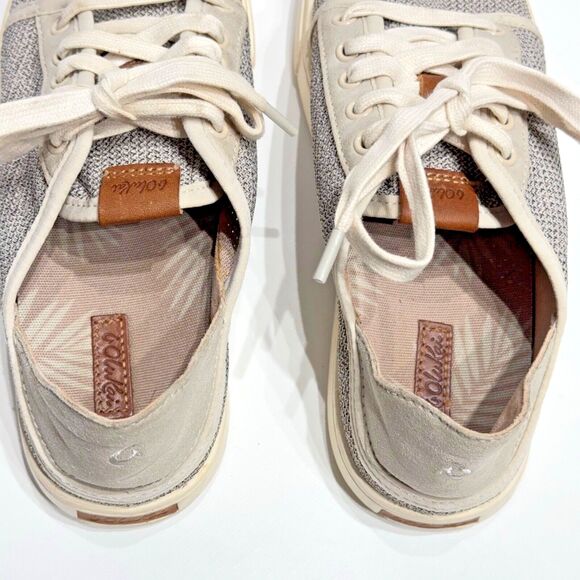 OluKai Women’s Pehuea Li Slip On Shoes Beige Gray Mesh Convertible Heel Size 7 - Picture 7 of 13